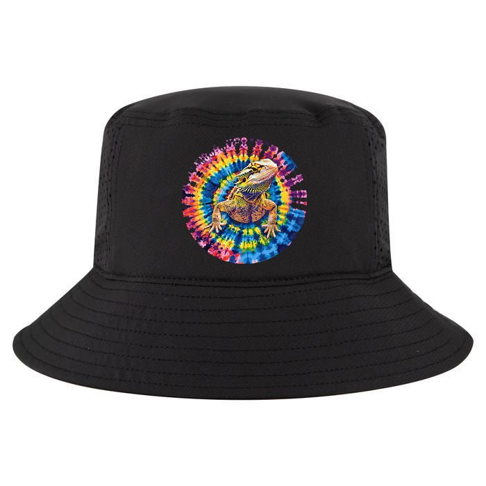 Lizard Bearded Dragon Reptile Tie Dye Spiral Rainbow Cute Cool Comfort Performance Bucket Hat