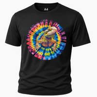 Lizard Bearded Dragon Reptile Tie Dye Spiral Rainbow Cute Cooling Performance Crew T-Shirt