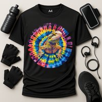 Lizard Bearded Dragon Reptile Tie Dye Spiral Rainbow Cute Cooling Performance Crew T-Shirt