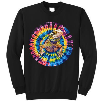 Lizard Bearded Dragon Reptile Tie Dye Spiral Rainbow Cute Sweatshirt