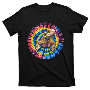 Lizard Bearded Dragon Reptile Tie Dye Spiral Rainbow Cute T-Shirt