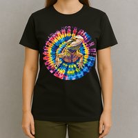 Lizard Bearded Dragon Reptile Tie Dye Spiral Rainbow Cute T-Shirt