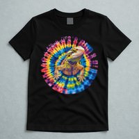 Lizard Bearded Dragon Reptile Tie Dye Spiral Rainbow Cute T-Shirt