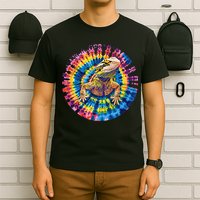 Lizard Bearded Dragon Reptile Tie Dye Spiral Rainbow Cute T-Shirt