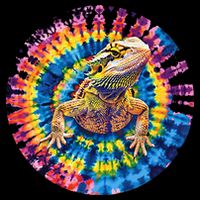 Lizard Bearded Dragon Reptile Tie Dye Spiral Rainbow Cute Backpack