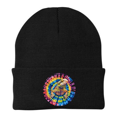 Lizard Bearded Dragon Reptile Tie Dye Spiral Rainbow Cute Beanie