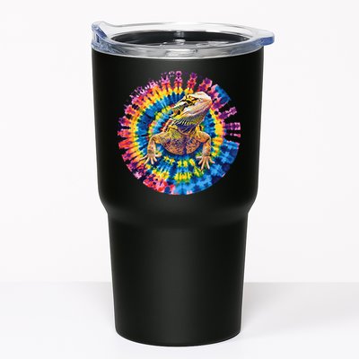 Lizard Bearded Dragon Reptile Tie Dye Spiral Rainbow Cute Tumbler