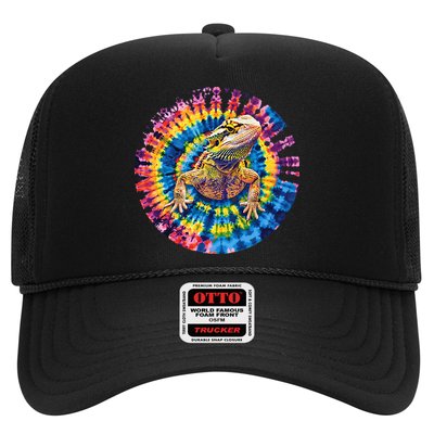 Lizard Bearded Dragon Reptile Tie Dye Spiral Rainbow Cute Hat
