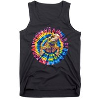 Lizard Bearded Dragon Reptile Tie Dye Spiral Rainbow Cute Tank Top