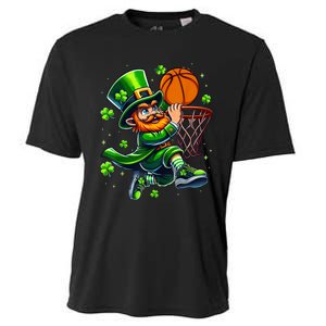 Leprechaun Basketball Dunk St Patricks Day Cooling Performance Crew T-Shirt