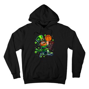 Leprechaun Basketball Dunk St Patricks Day Hoodie