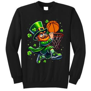 Leprechaun Basketball Dunk St Patricks Day Sweatshirt