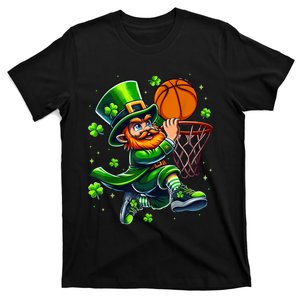 Leprechaun Basketball Dunk St Patricks Day T-Shirt