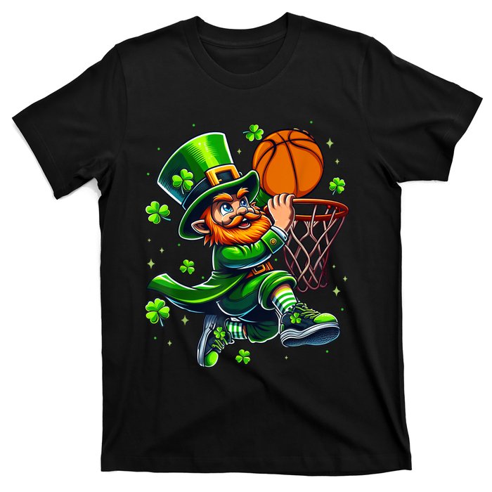 Leprechaun Basketball Dunk St Patricks Day T-Shirt