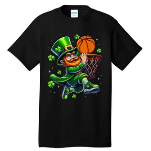 Leprechaun Basketball Dunk St Patricks Day Tall T-Shirt