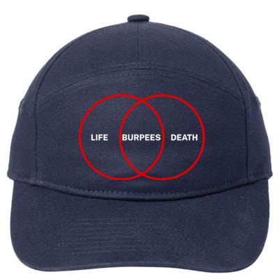 Life Burpees Death Funny Gym Fitness Cute Gift 7-Panel Snapback Hat