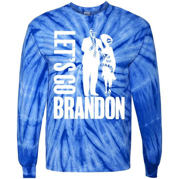 Lauren Boebert Donald Trump LetS Go Brandon Gift Tie-Dye Long Sleeve Shirt