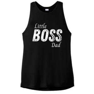 Little Boss Daddy Baby Children Father Ladies PosiCharge Tri-Blend Wicking Tank