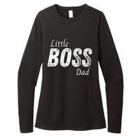 Little Boss Daddy Baby Children Father Womens CVC Long Sleeve Shirt