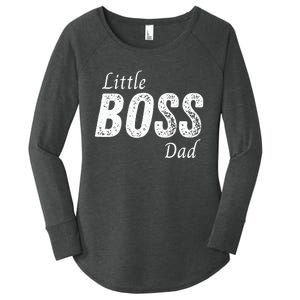 Little Boss Daddy Baby Children Father Women's Perfect Tri Tunic Long Sleeve Shirt