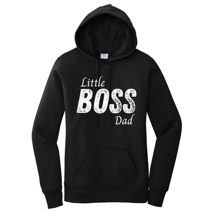 Little Boss Daddy Baby Children Father Women's Pullover Hoodie