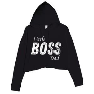 Little Boss Daddy Baby Children Father Crop Fleece Hoodie