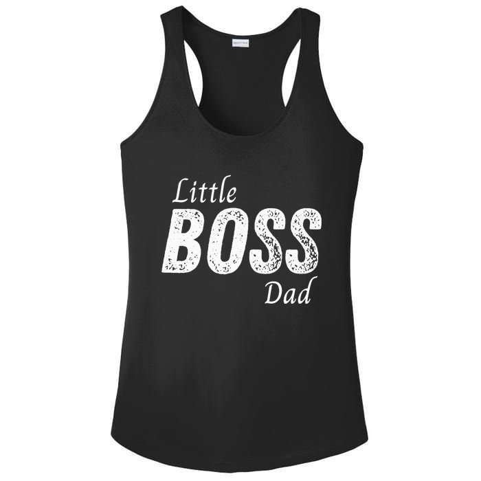 Little Boss Daddy Baby Children Father Ladies PosiCharge Competitor Racerback Tank