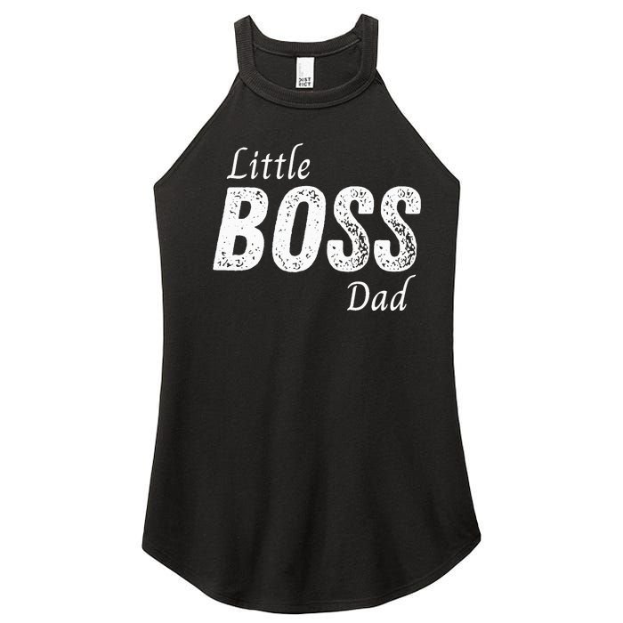 Little Boss Daddy Baby Children Father Women's Perfect Tri Rocker Tank