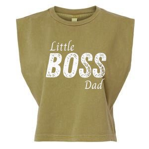 Little Boss Daddy Baby Children Father Garment-Dyed Women's Muscle Tee