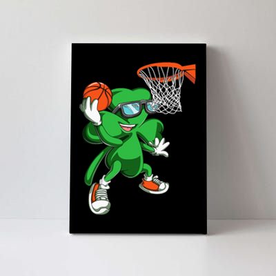 Leprechaun Basketball Dunk St Patricks Day Sports Canvas