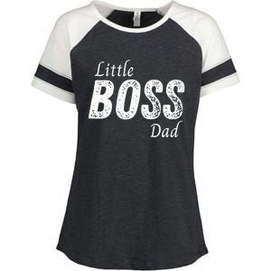 Little Boss Daddy Baby Children Boy Fathers Day Enza Ladies Jersey Colorblock Tee