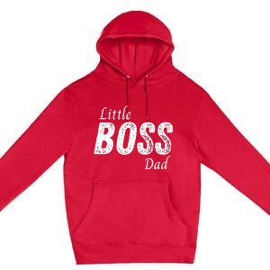 Little Boss Daddy Baby Children Boy Fathers Day Premium Pullover Hoodie