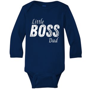 Little Boss Daddy Baby Children Boy Fathers Day Baby Long Sleeve Bodysuit