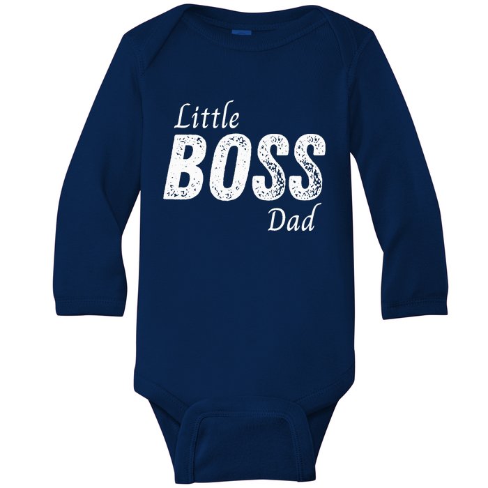 Little Boss Daddy Baby Children Boy Fathers Day Baby Long Sleeve Bodysuit