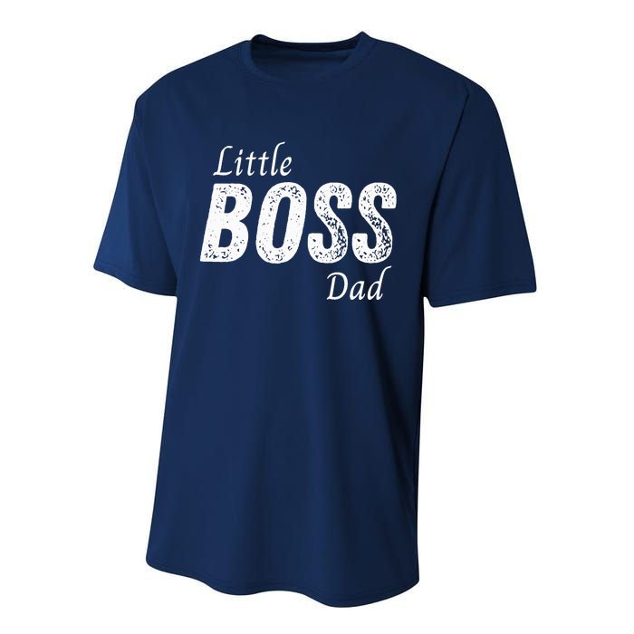 Little Boss Daddy Baby Children Boy Fathers Day Performance Sprint T-Shirt