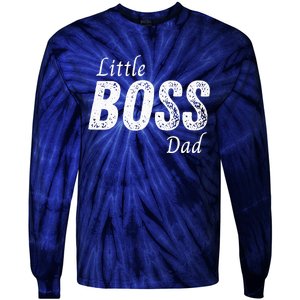 Little Boss Daddy Baby Children Boy Fathers Day Tie-Dye Long Sleeve Shirt