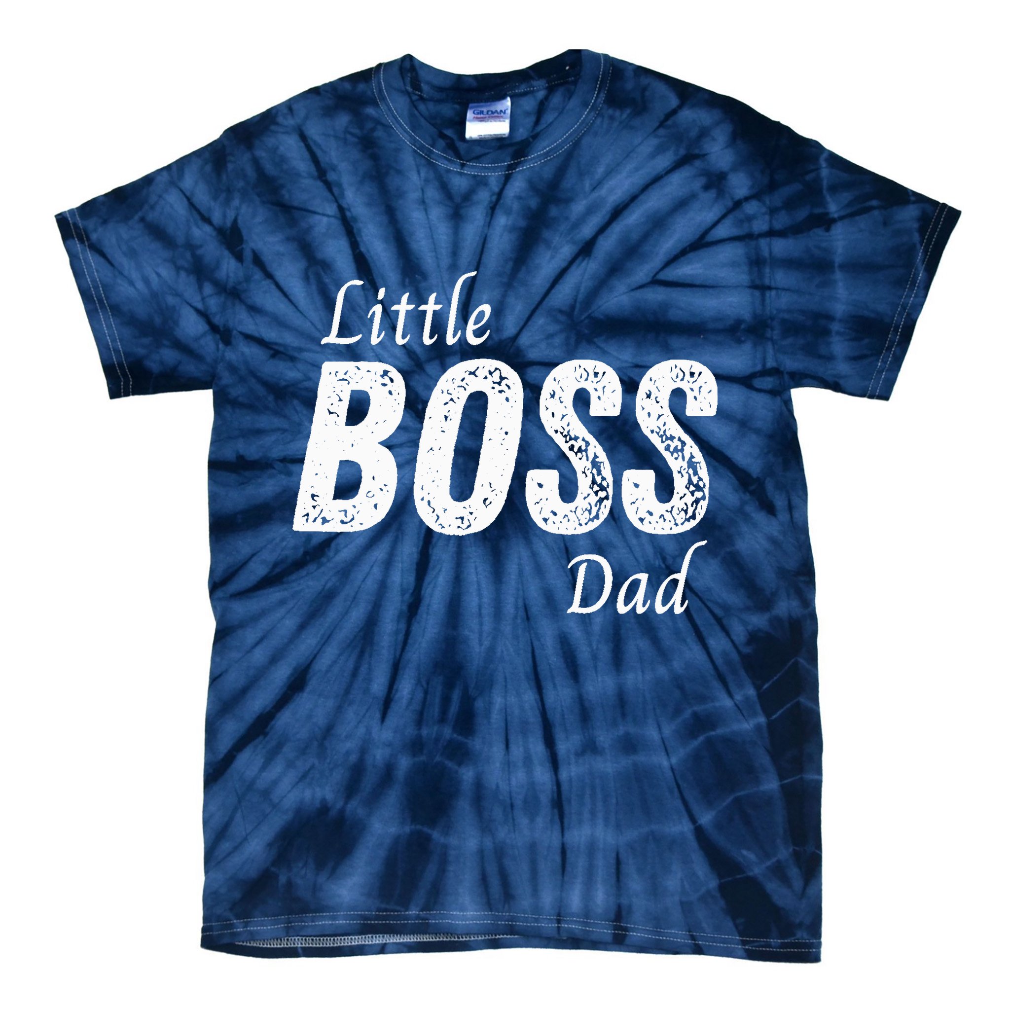 Little Boss Daddy Baby Children Boy Fathers Day Tie-Dye T-Shirt