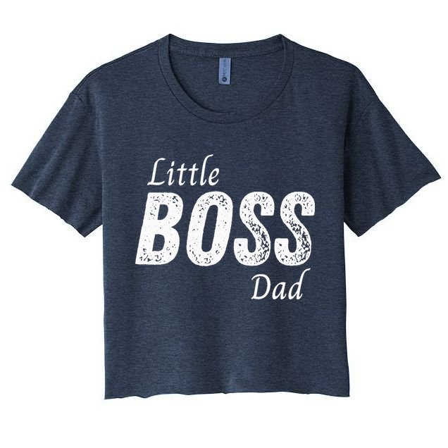Little Boss Daddy Baby Children Boy Fathers Day Crop Top