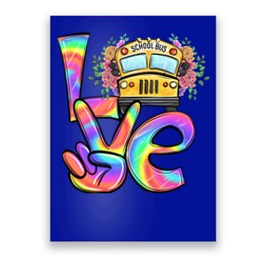 Love Bus Driver Retro Leopard School Bus Valentine's Day Gift Poster