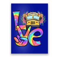 Love Bus Driver Retro Leopard School Bus Valentine's Day Gift Poster