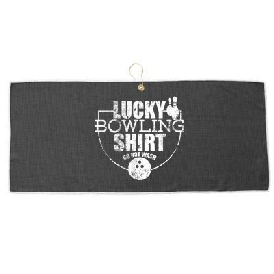 Lucky Bowling Do Not Wash Funny Quote For Bowlers Large Microfiber Waffle Golf Towel