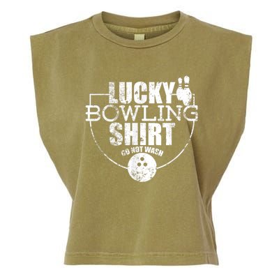 Lucky Bowling Do Not Wash Funny Quote For Bowlers Garment-Dyed Women's Muscle Tee