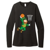 Leprechaun Basketball Dunk St Patricks Day Boy Sports Womens CVC Long Sleeve Shirt