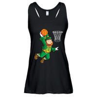 Leprechaun Basketball Dunk St Patricks Day Boy Sports Ladies Essential Flowy Tank