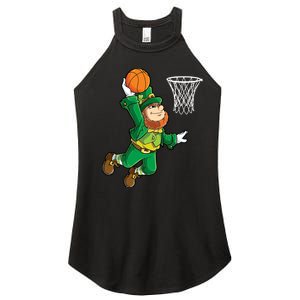 Leprechaun Basketball Dunk St Patricks Day Boy Sports Women's Perfect Tri Rocker Tank