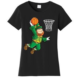 Leprechaun Basketball Dunk St Patricks Day Boy Sports Women's T-Shirt