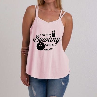 Lucky Bowling Do Not Wash Funny Quote For Bowlers Women's Strappy Tank