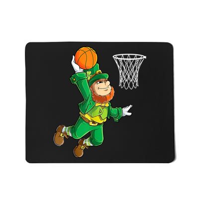 Leprechaun Basketball Dunk St Patricks Day Boys  Sports Mousepad