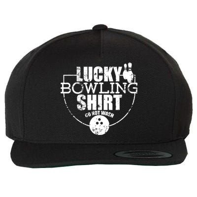 Lucky Bowling Do Not Wash Funny Quote For Bowlers Wool Snapback Cap