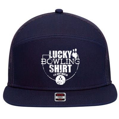 Lucky Bowling Do Not Wash Funny Quote For Bowlers 7 Panel Mesh Trucker Snapback Hat